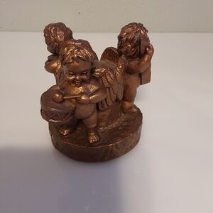 5x5 Inch 3 Cherub Angel Candle Holder (43)